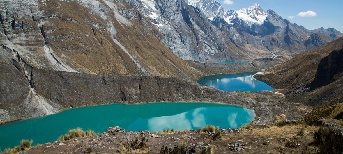 La cordillera Huayhuash en agosto de 2019. Los andes contienen el 99% de los glaciares tropicales del mundo y el 71% de ellos está en Perú.
