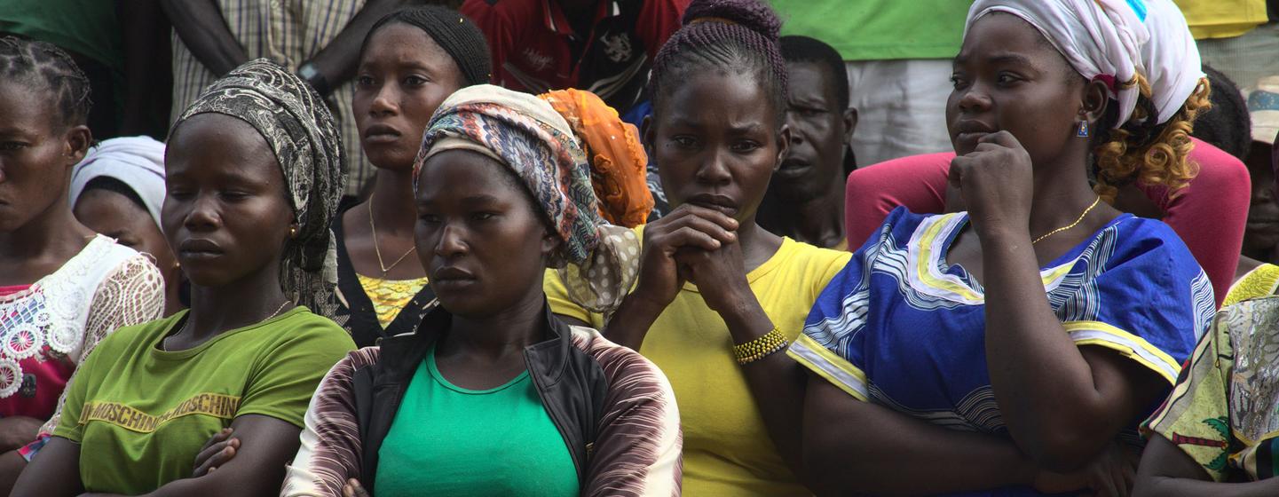 Des femmes de République Centrafricaines déplacées en raison d'attaques de groupes armés