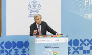 UN Secretary General delivers his remarks at  the Indian Institute of Technology (IIT), in Mumbai.