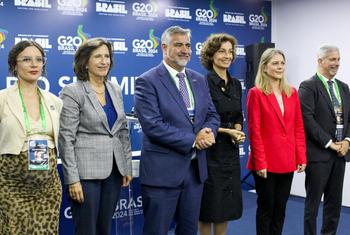 Lançamento da Iniciativa Global Integridade da Informação sobre Mudanças Climáticas, durante a cúpula do G20 no Rio de Janeiro, Brasil