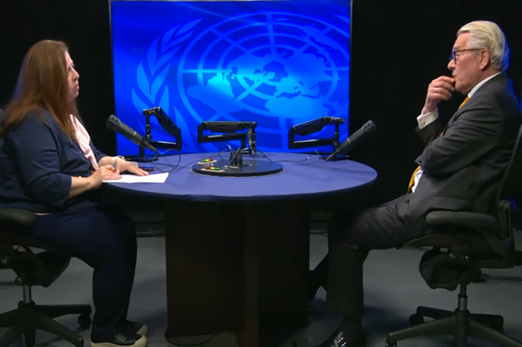 تور وينسلاند، منسق الأمم المتحدة الخاص لعملية السلام في الشرق الأوسط أثناء حوار مع أخبار الأمم المتحدة