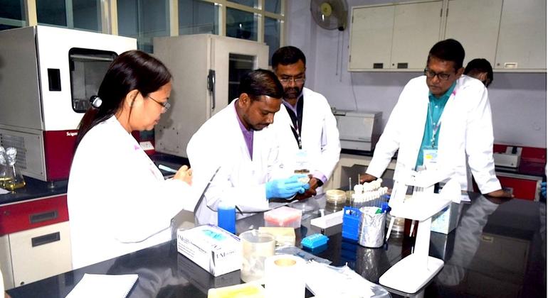 Treinamento prático em testes de suscetibilidade antimicrobiana. 