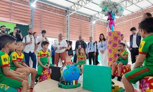 With flood- and erosion-resistant walls and solar-powered energy systems, Maria Naura Gouvêa Municipal School in Barcarena, Pará, Brazil, is a model of community-level climate adaptation. 