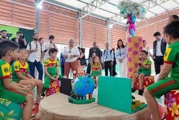 With flood- and erosion-resistant walls and solar-powered energy systems, Maria Naura Gouvêa Municipal School in Barcarena, Pará, Brazil, is a model of community-level climate adaptation. 