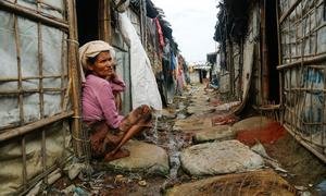 Rohingya Refugee Camp in Teknaf, Cox's Bazar, Bangladesh.
