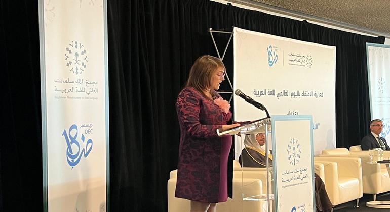 احتفاء باليوم العالمي للغة العربية، شهد مقر الأمم المتحدة في نيويورك عقد فعالية بعنوان "اللغة العربية في الأمم المتحدة: مسيرة 50 عاما". ونظم الفعالية مجمع الملك سلمان العالمي للغة العربية بالتعاون مع الوفد الدائم للمملكة العربية السعودية لدى الأمم المتحد… احتفاء باليوم العالمي للغة العربية، شهد مقر الأمم المتحدة في نيويورك عقد فعالية بعنوان "اللغة العربية في الأمم المتحدة: مسيرة 50 عاما". ونظم الفعالية مجمع الملك سلمان العالمي للغة العربية بالتعاون مع الوفد الدائم للمملكة العربية السعودية لدى الأمم المتحد…