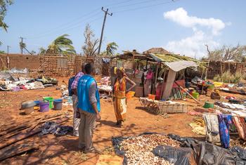 Famílias, crianças e comunidades afetadas pelo ciclone Chido no distrito de Mecufi, província de Cabo Delgado, Moçambique