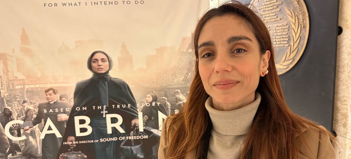 Italian actress Cristiana Dell'Anna attends the showing of her film, 'Cabrini' at UN Geneva. Italian actress Cristiana Dell'Anna attends the showing of her film, 'Cabrini' at UN Geneva.