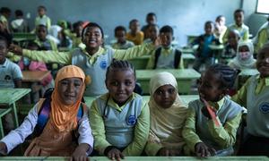 Children at Goro Pre-Primary and Elementary School in Ethiopia were excited to return to classes in September 2022.