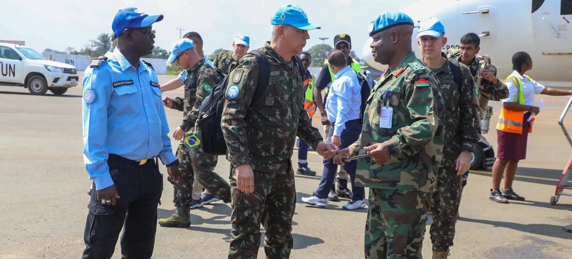 O Comandante da Monusco, general Ulisses de Mesquita Gomes, chegou a Beni, Kivu do Norte, República Democrática do Congo