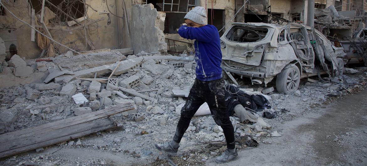 Parts of northwestern Syria lie in ruins following nearly 14 years of conflict.