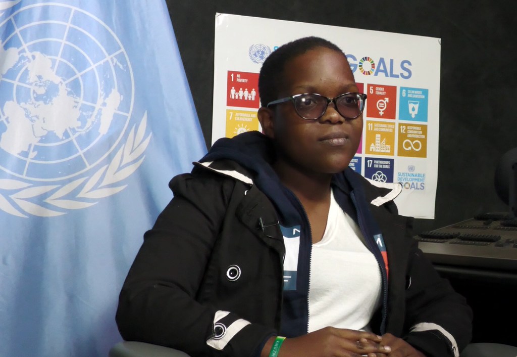 Elionora Wilfred akihojiwa na UN News Kiswahili kandoni mwa mkutano wa CSW67 Jijini New York Marekani.