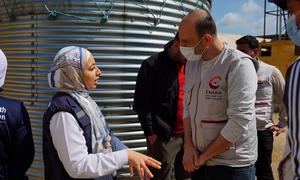 The World Health Organization continues to support people displaced by the earthquake in northwestern Syria.