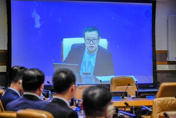 中国科幻作家刘慈欣在线上与纽约联合国总部展开交流，这是联合国中文日当天的首场活动。