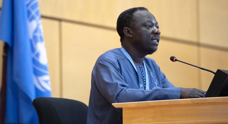 Clement Nyaletsossi Voule, Special Rapporteur on the rights to freedom of peaceful assembly and of association, 44th session of the Human Rights Council. 9 july 2020.