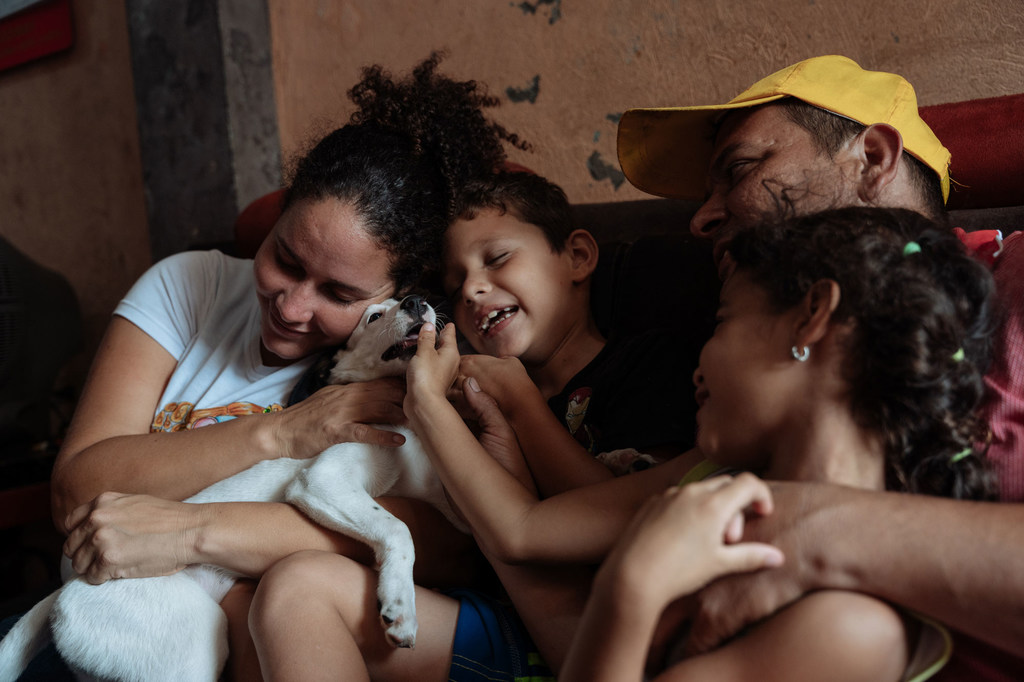 Une famille de Vénézuéliens vivant à Guayaquil, en Equateur (photo d'archives).