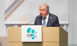 Secretary-General António Guterres speaks at the opening session of the Ninth Tokyo International Conference on African Development, Yokohama, 20 August 2025.
