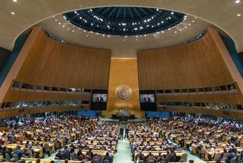 Зал Генеральной Ассамблеи ООН – глобального форума, на котоом обсуждаются важнейшие вопросы современности.