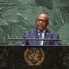 Le Président des Comores, Azali Assoumani, lors du débat général de l'Assemblée générale des Nations Unies.