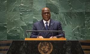 Rais Félix-Antoine Tshisekedi Tshilombo wa Jamhuri ya Kidemokrasia ya Congo, DRC akihutubia UNGA78