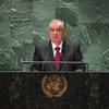 Президент Таджикистана обращается к Генеральной Ассамблее ООН.