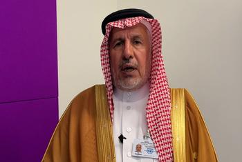 الدكتور عبد الله بن عبد العزيز الربيعة مدير مركز الملك سلمان للإغاثة والأعمال الإنسانية خلال حوار مع أخبار الأمم المتحدة.