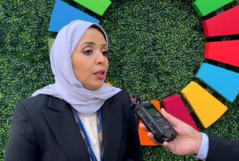 شذى الهاشمي، مستشارة الأمانة العامة لأهداف التنمية المستدامة في دولة الإمارات، في حوار مع أخبار الأمم المتحدة.