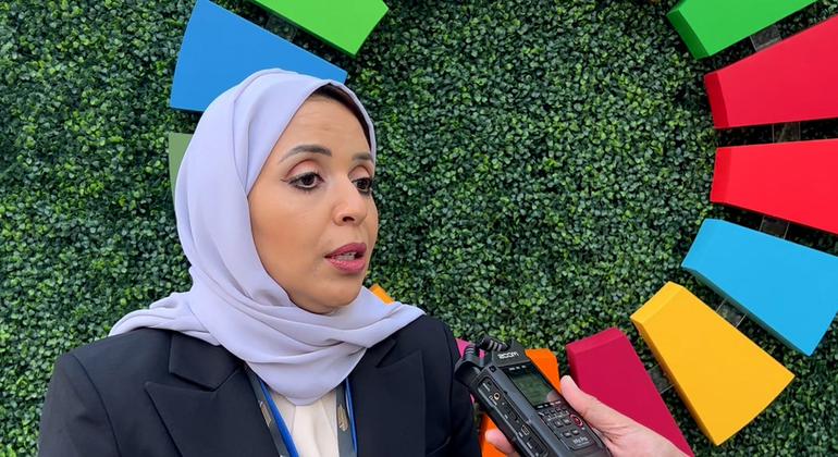 شذى الهاشمي، مستشارة الأمانة العامة لأهداف التنمية المستدامة في دولة الإمارات، في حوار مع أخبار الأمم المتحدة.