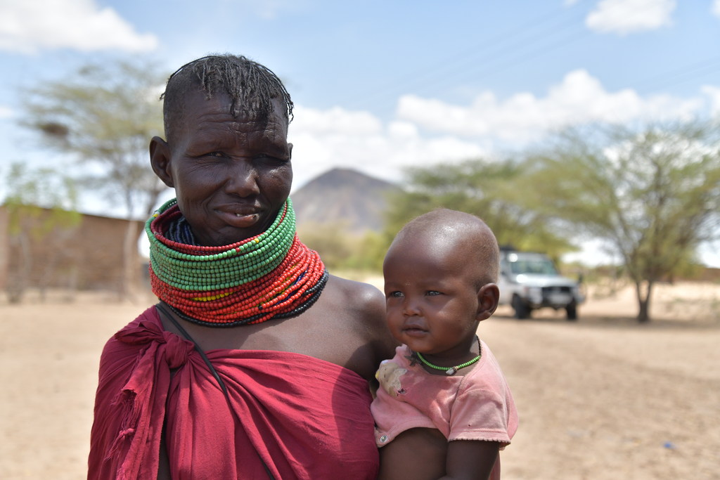 Elimlim Ingolan, 39, with her 7-month-old baby. Women have been disproportionately affected by the drought in Kenya, which has increased their vulnerability to violence and drastically reduced their access to health centres.