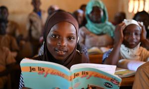 Children attend class at a school in Boundiali, northern Côte d'Ivoire.