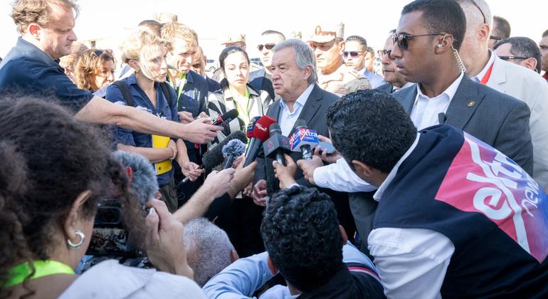 यूएन महासचिव एंतोनियो गुटेरेश ने हाल ही में मिस्र का दौरा किया, और वो रफ़ाह चौकी पर भी पहुँचे.