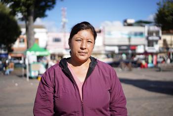Ana Lucía Yamá es una mujer indígena tatag y una de las integrantes del programa "Valientes" de ACNUR y ONU Mujeres, cuyo objetivo es sensibilizar sobre la situación a la que se enfrentan cientos de mujeres colombianas y venezolanas.