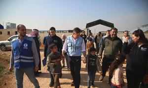 Tom Fletcher, the UN's humanitarian affairs chief visits Idlib in Syria.