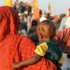 Families arrive at a transit centre in Renk, South Sudan, after fleeing escalating violence in Sudan.