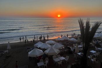 Закат над Средиземным морем. 