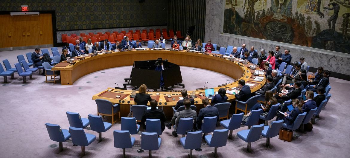 A wideview of the Security Council meeting as members discuss the situation in Ukraine A wideview of the Security Council meeting as members discuss the situation in Ukraine
