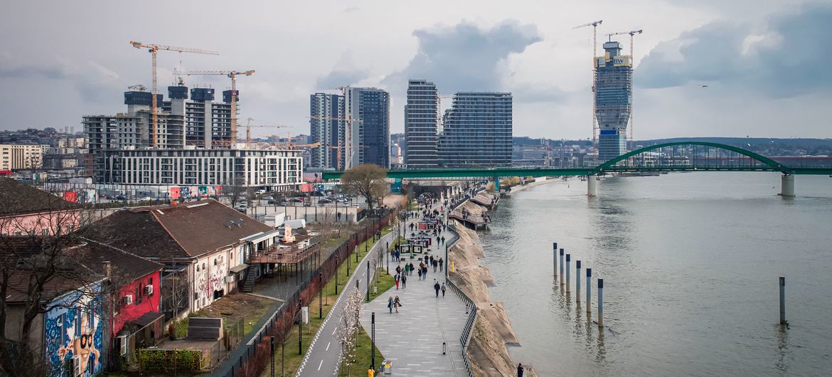 Вид на столицу Сербии, Белград.