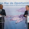 El Secretario General António Guterres celebra una conferencia de prensa conjunta en Cabo Verde con el Primer Ministro José Ulisses Correia e Silva.