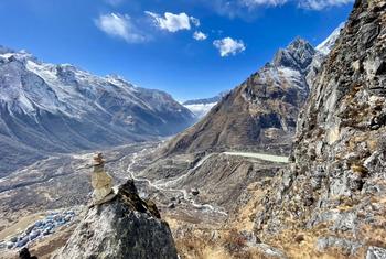 Un glacier de la région de Langtang au Népal est en recul depuis quelques années.