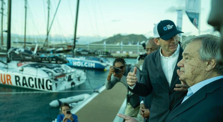 Антониу Гутерриш участвует в саммите Ocean Summit в Кабо-Верде.