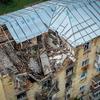 Дом в Макарове, Украина, разрушенный в результате войны.