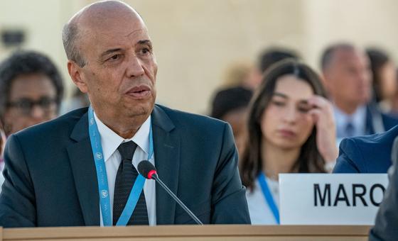 Omar Zniber, Représentant permanent du Maroc auprès de l'Office des Nations Unies à Genève lors de la 54ème session du Conseil des droits de l'homme.