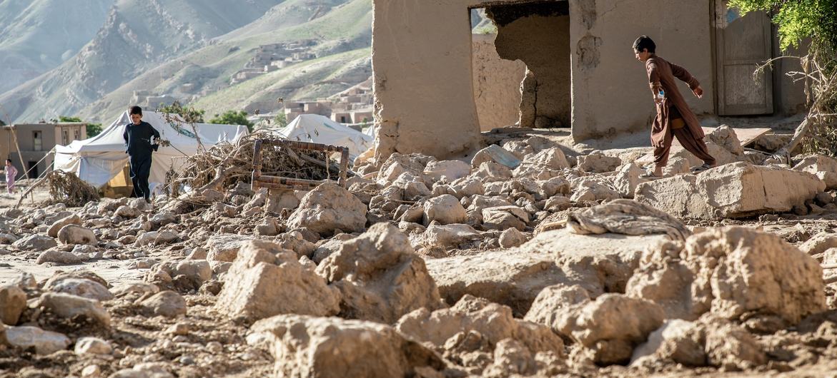 Aftermath of the May 2024 floods in Baghlan province, Afghanistan.