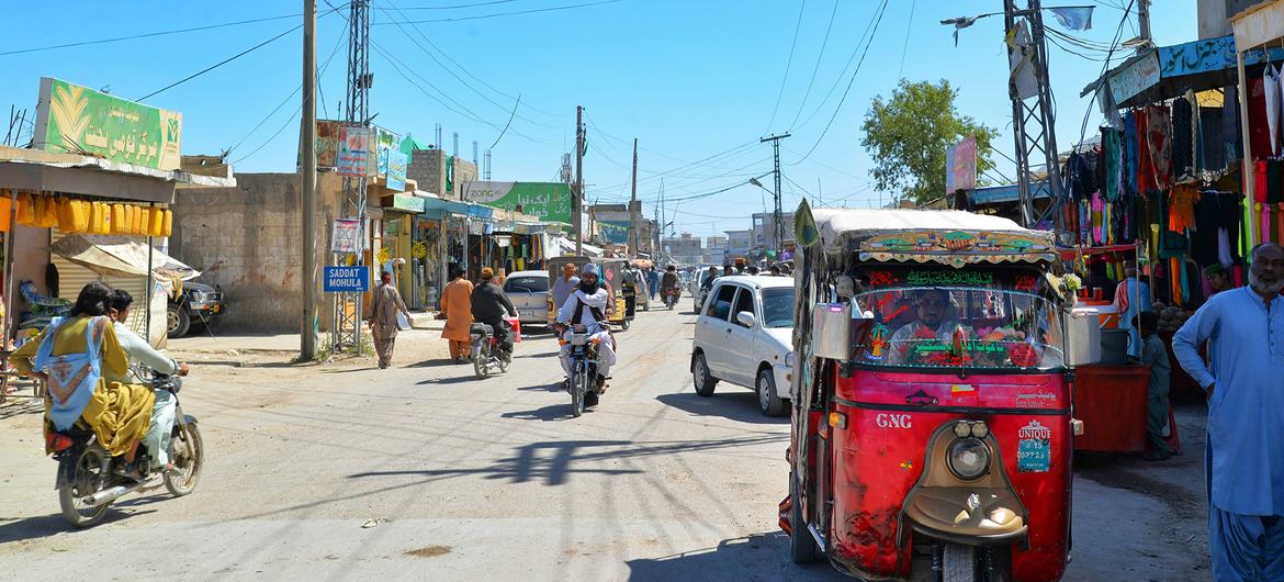 A street view of Khuzdar in Balochistan Province, Pakistan. A street view of Khuzdar in Balochistan Province, Pakistan.