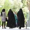 Mujeres usando el velo en Irán.