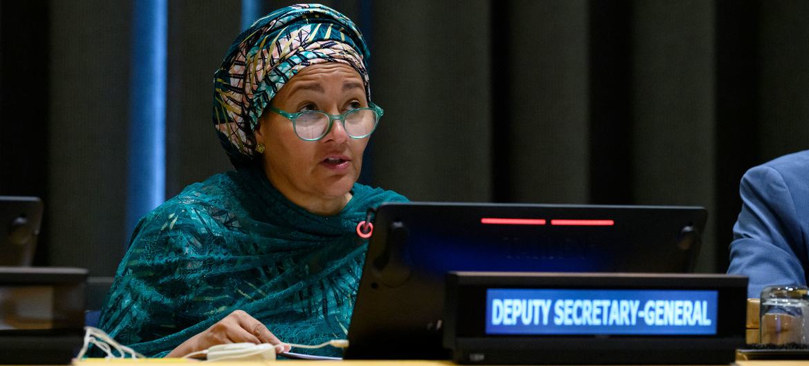 A vice-secretária-geral da ONU, Amina Mohammed