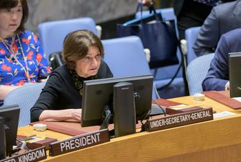 联合国主管政治和建设和平事务的副秘书长迪卡洛在安理会发言。
