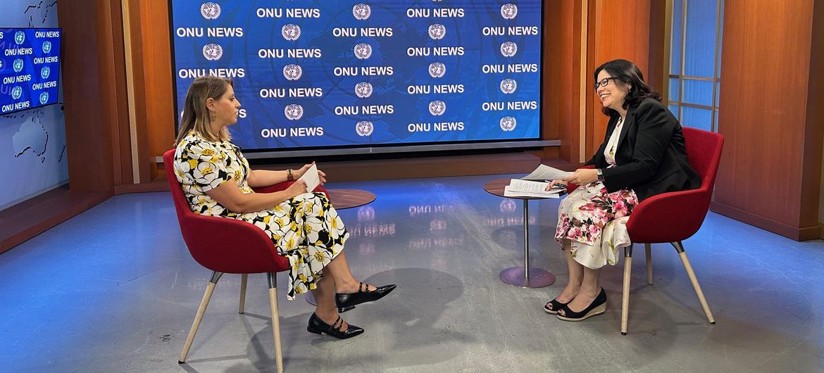 A secretária de Estado dos Negócios Estrangeiros e da Cooperação do país, Ana Isabel Xavier, em entrevista para Monica Grayley, da ONU News