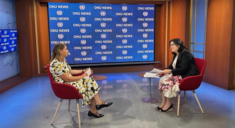 A secretária de Estado dos Negócios Estrangeiros e da Cooperação do país, Ana Isabel Xavier, em entrevista para Monica Grayley, da ONU News