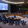 تور وينسلاند منسق الأمم المتحدة لعملية السلام في الشرق الأوسط يقدم إحاطته أمام مجلس الأمن حول الوضع في فلسطين.